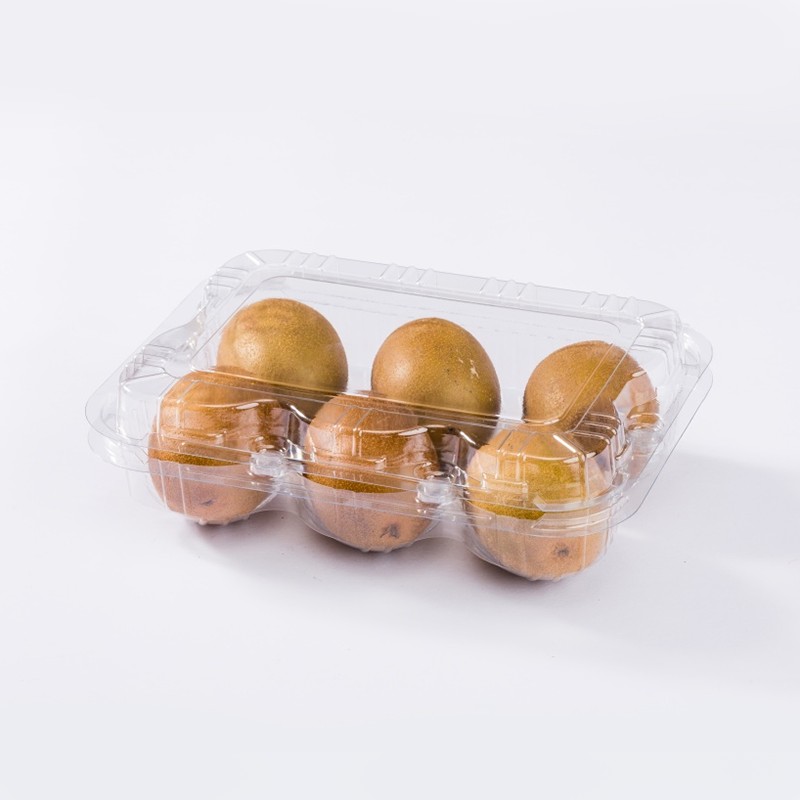 XGL-016A PET Paquete de 6 Kiwi con forma única de plástico