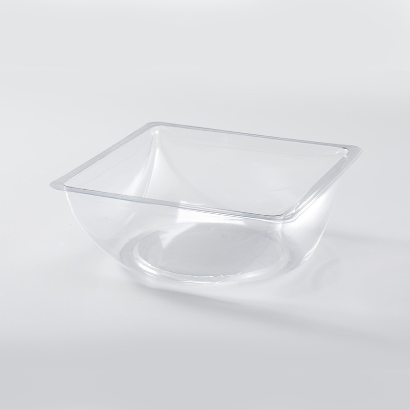 Contenedor de alimentos de atmósfera modificada con combinación de sellado térmico cuadrado y redondo PETG XGL-1818