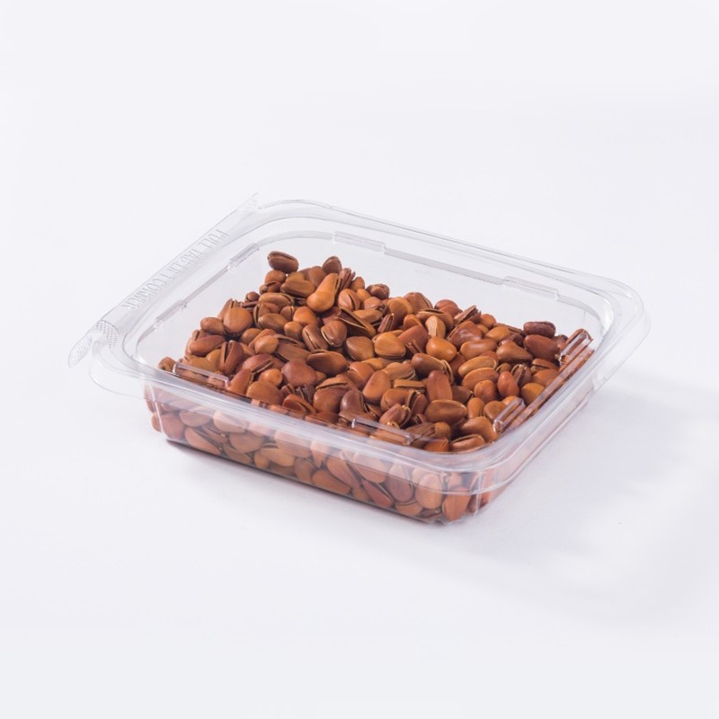 XGL-00140 PET Almeja rectangular transparente a prueba de manipulaciones para frutas